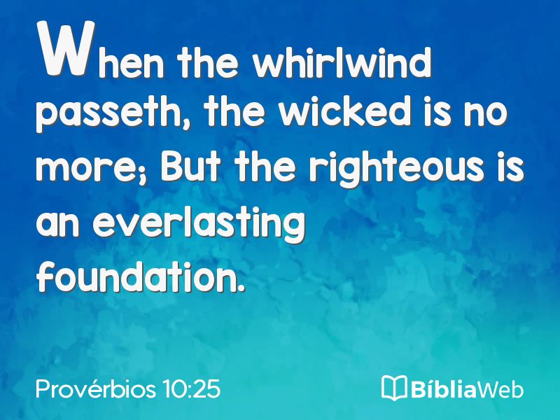 Provérbios 10:25 em imagem para compartilhar