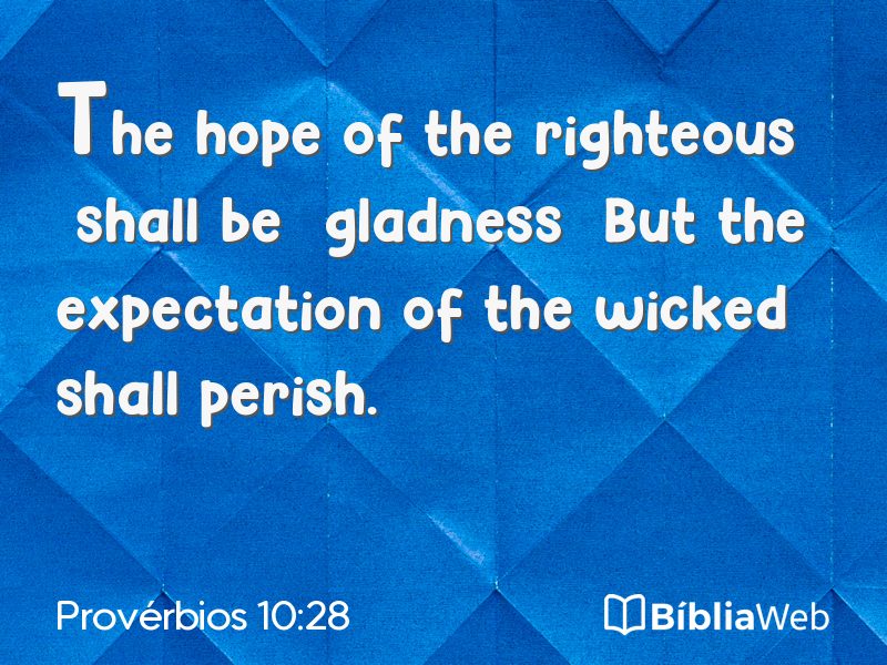 Provérbios 10:28 em imagem para compartilhar