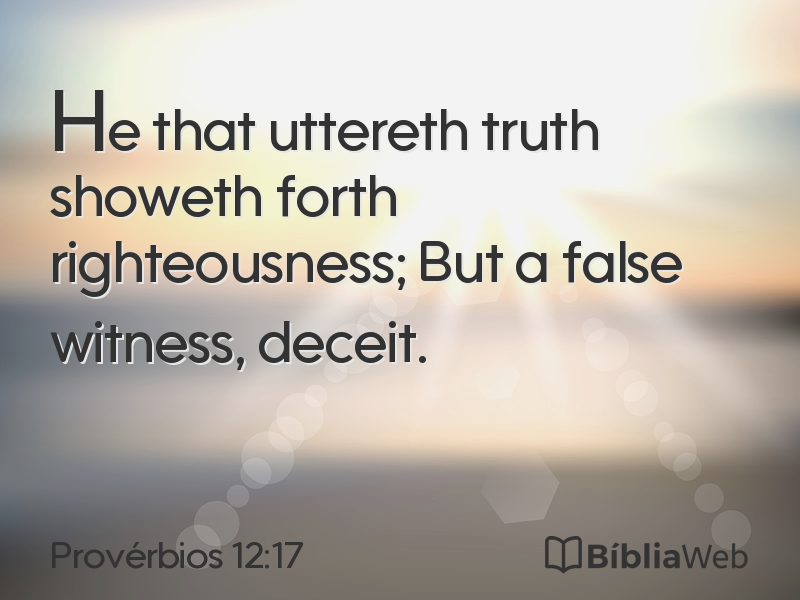 Provérbios 12:17 em imagem para compartilhar