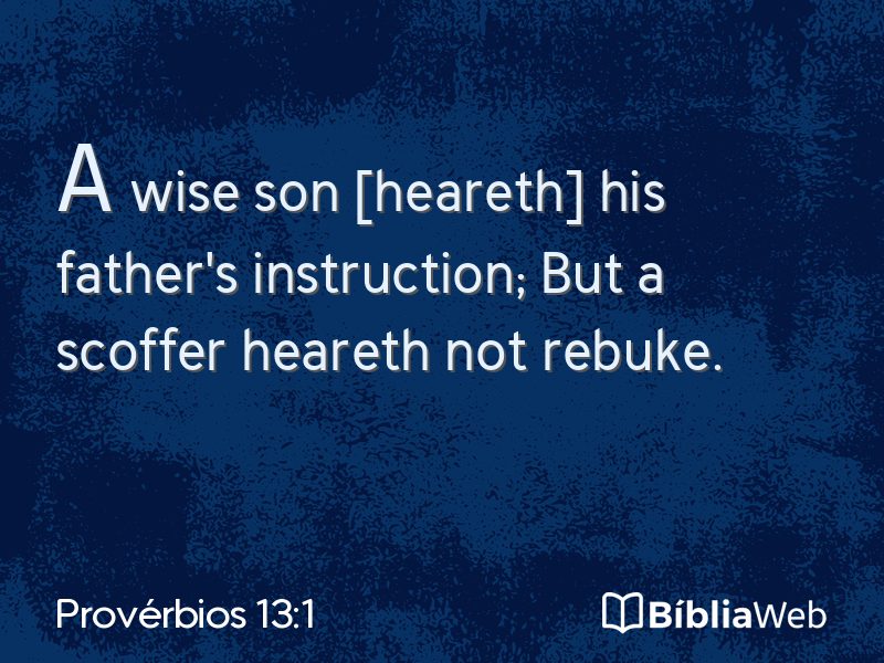Provérbios 13:1 em imagem para compartilhar