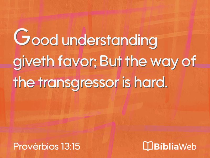 Provérbios 13:15 em imagem para compartilhar