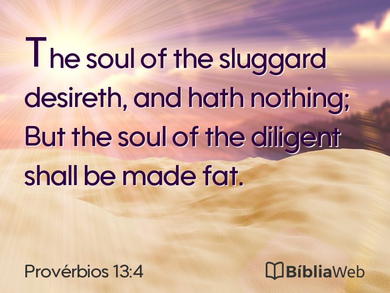 Provérbios 13:4 em imagem para compartilhar