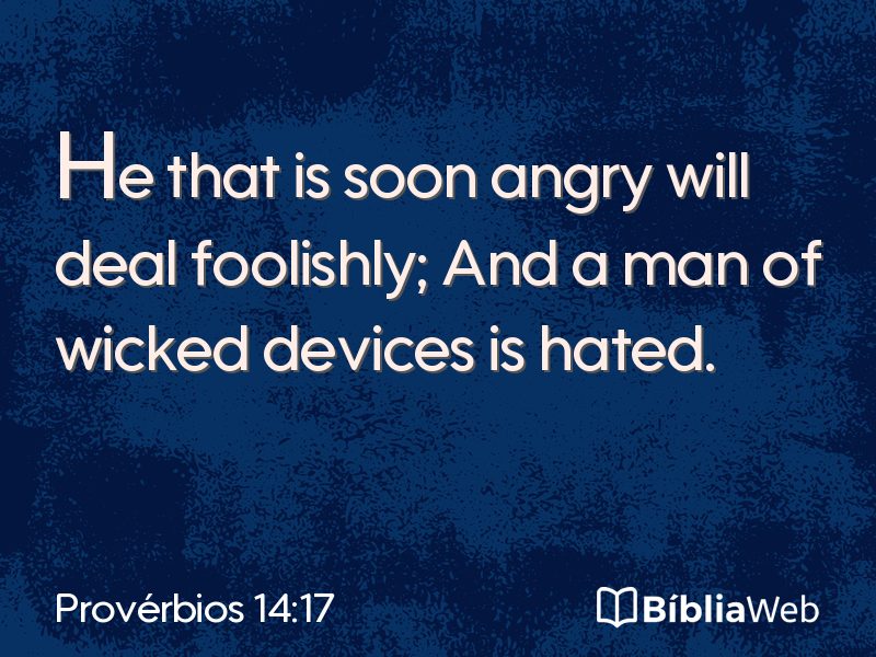 Provérbios 14:17 em imagem para compartilhar