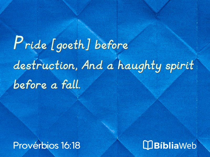 Provérbios 16:18 em imagem para compartilhar