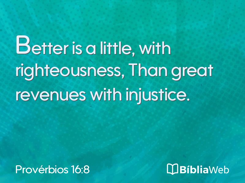 Provérbios 16:8 em imagem para compartilhar