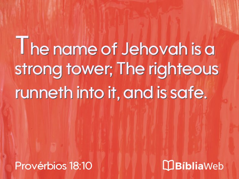 Provérbios 18:10 em imagem para compartilhar