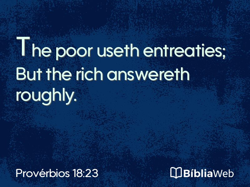 Provérbios 18:23 em imagem para compartilhar
