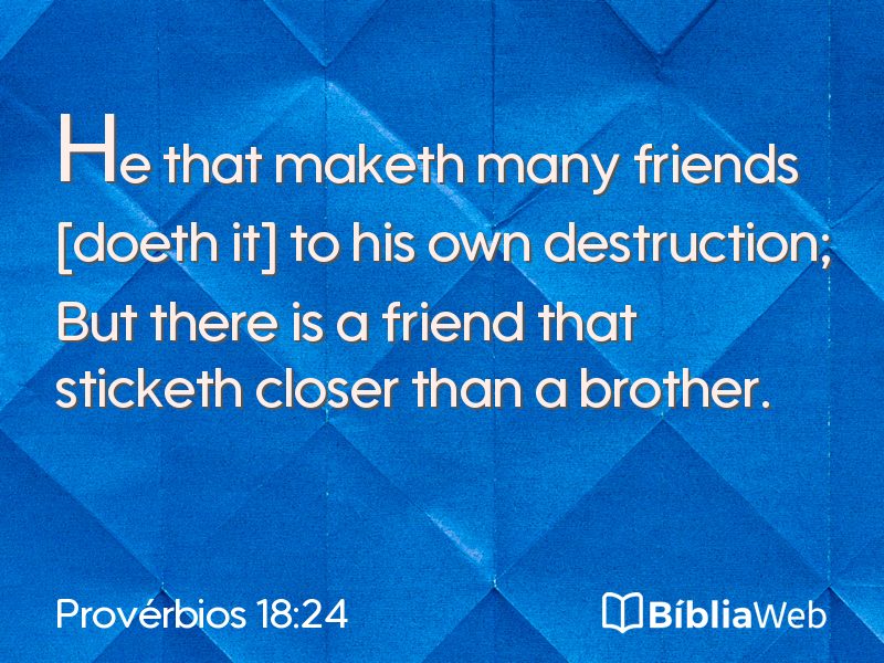 Provérbios 18:24 em imagem para compartilhar
