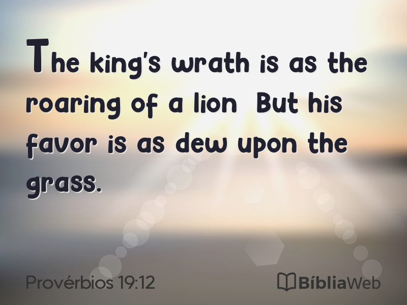 Provérbios 19:12 em imagem para compartilhar