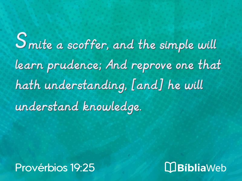 Provérbios 19:25 em imagem para compartilhar