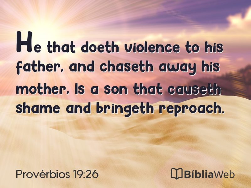 Provérbios 19:26 em imagem para compartilhar