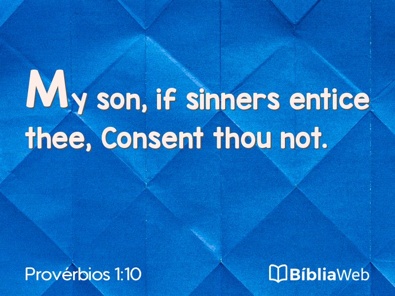 Provérbios 1:10 em imagem para compartilhar