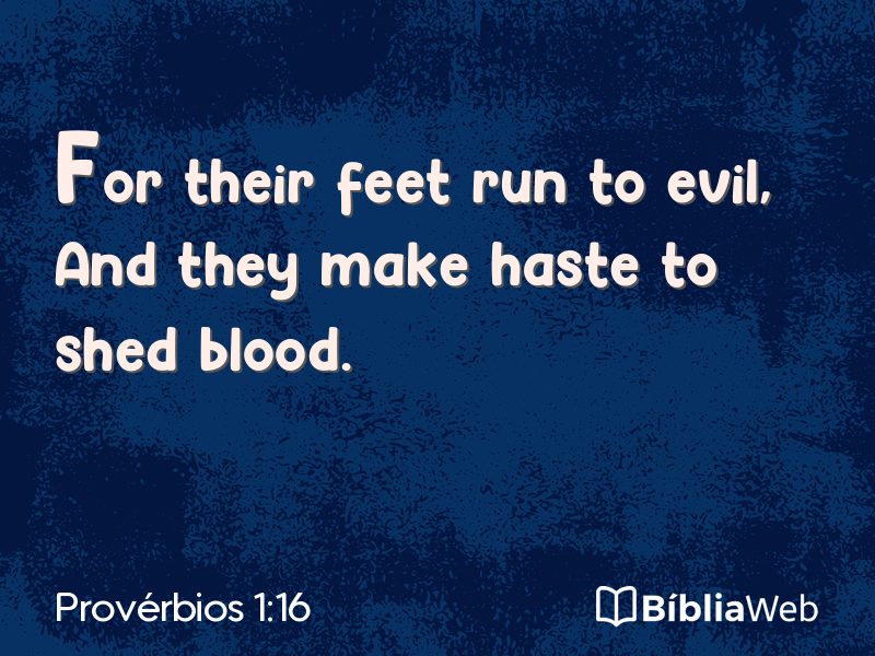 Provérbios 1:16 em imagem para compartilhar