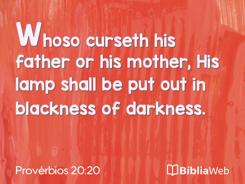 Provérbios 20:20 em imagem para compartilhar