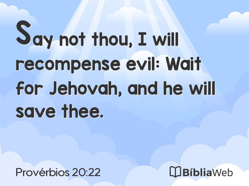 Provérbios 20:22 em imagem para compartilhar