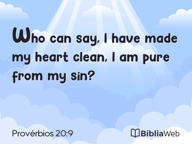 Provérbios 20:9 em imagem para compartilhar