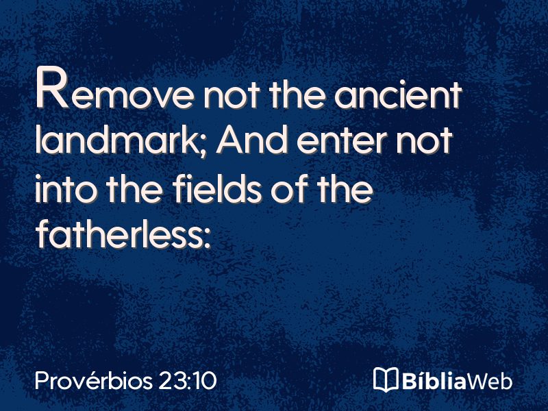 Provérbios 23:10 em imagem para compartilhar