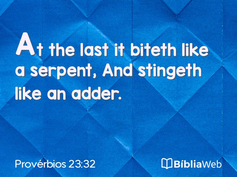 Provérbios 23:32 em imagem para compartilhar