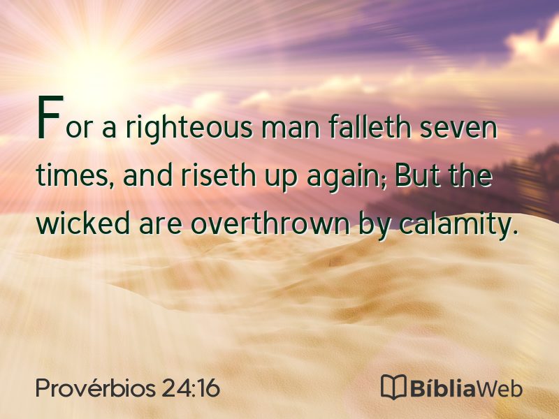 Provérbios 24:16 em imagem para compartilhar
