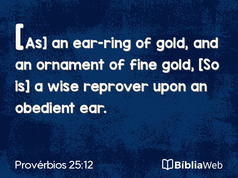 Provérbios 25:12 em imagem para compartilhar