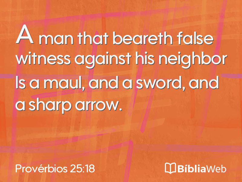 Provérbios 25:18 em imagem para compartilhar