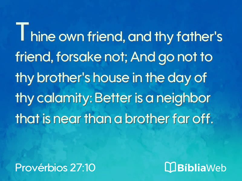 Provérbios 27:10 em imagem para compartilhar