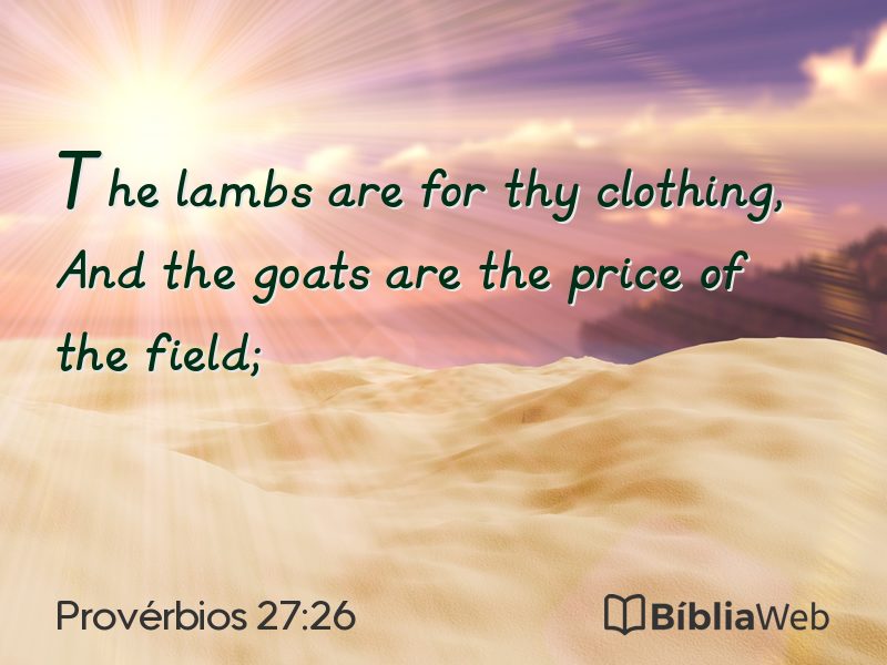 Provérbios 27:26 em imagem para compartilhar