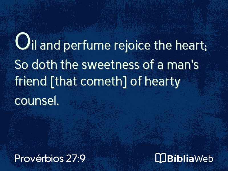Provérbios 27:9 em imagem para compartilhar
