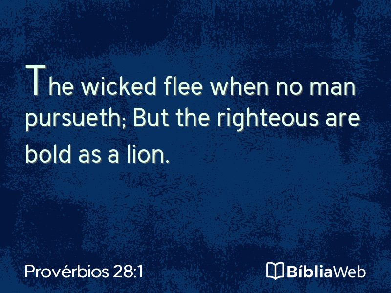 Provérbios 28:1 em imagem para compartilhar