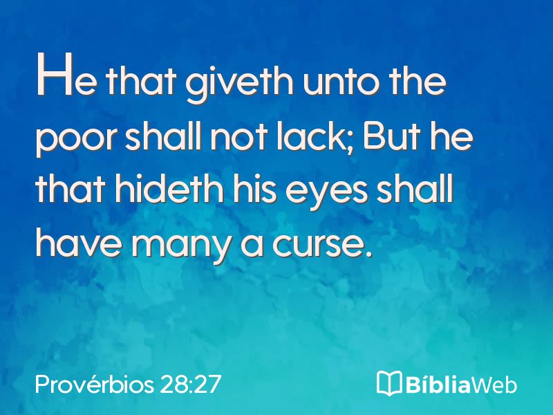 Provérbios 28:27 em imagem para compartilhar
