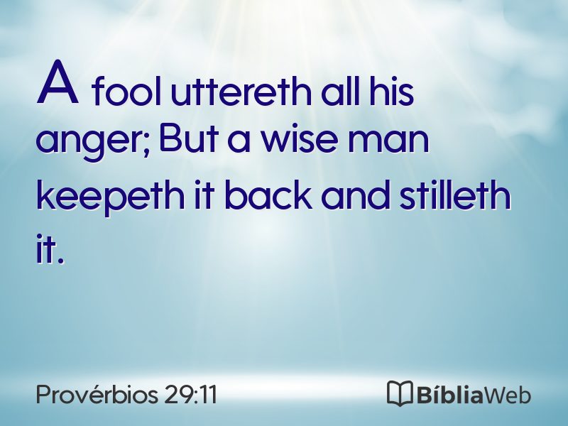 Provérbios 29:11 em imagem para compartilhar