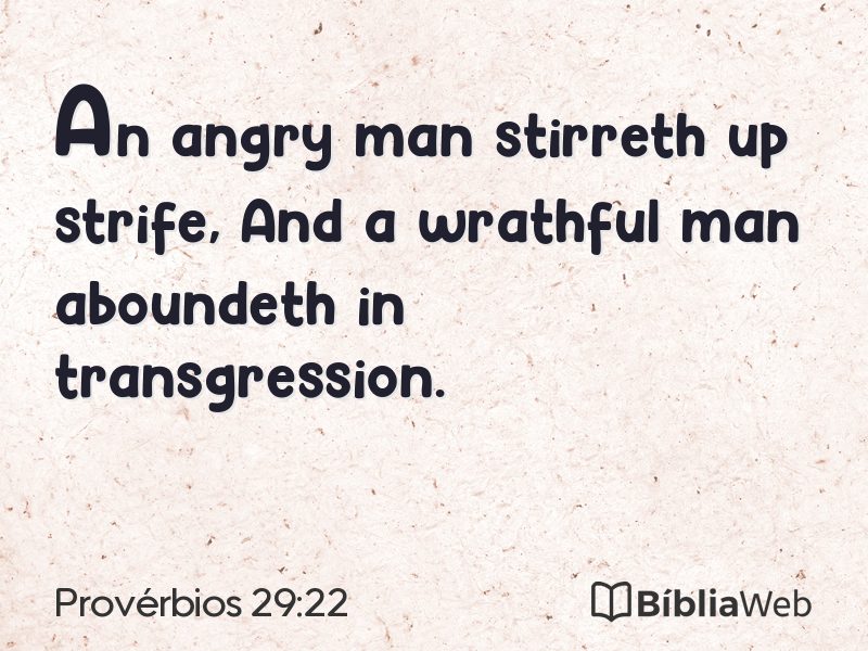 Provérbios 29:22 em imagem para compartilhar