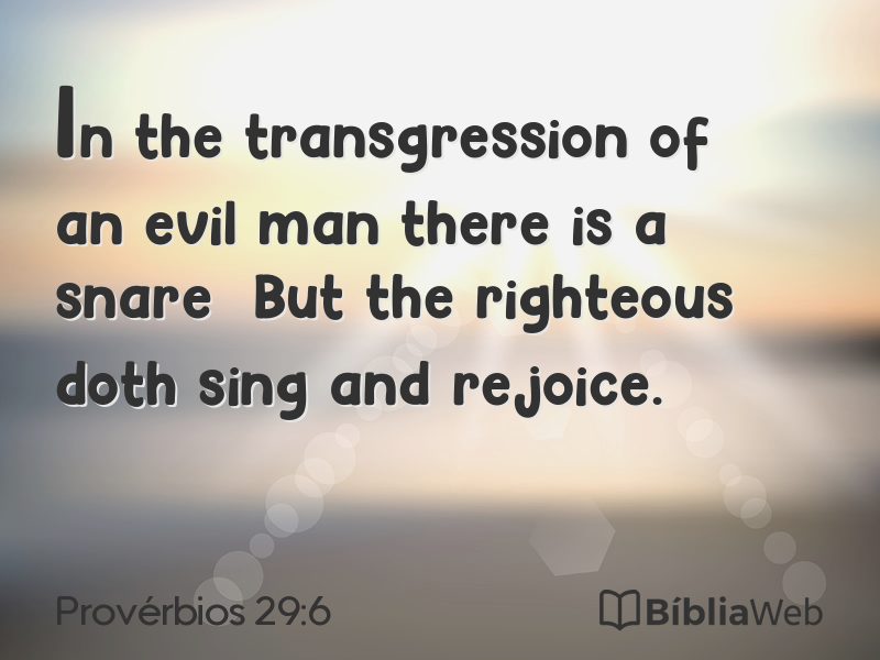 Provérbios 29:6 em imagem para compartilhar