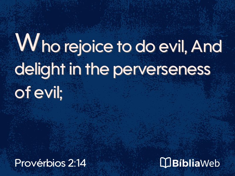Provérbios 2:14 em imagem para compartilhar