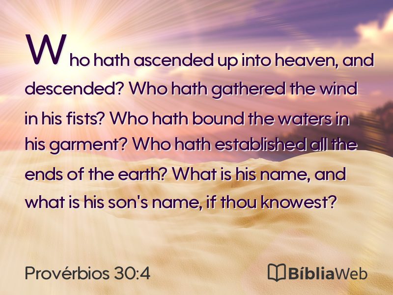 Provérbios 30:4 em imagem para compartilhar