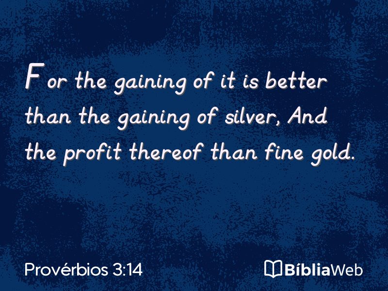 Provérbios 3:14 em imagem para compartilhar