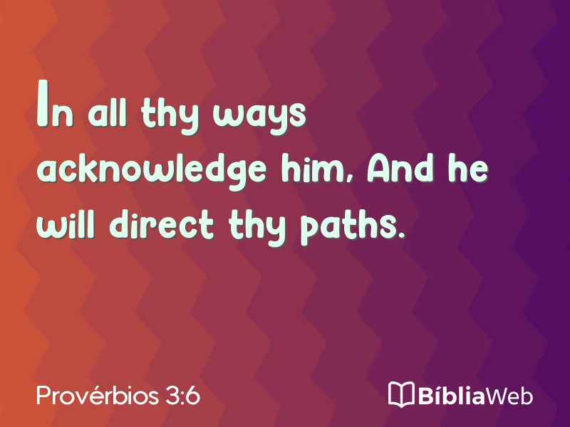 Provérbios 3:6 em imagem para compartilhar