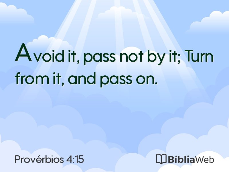 Provérbios 4:15 em imagem para compartilhar
