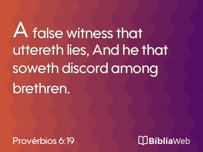 Provérbios 6:19 em imagem para compartilhar