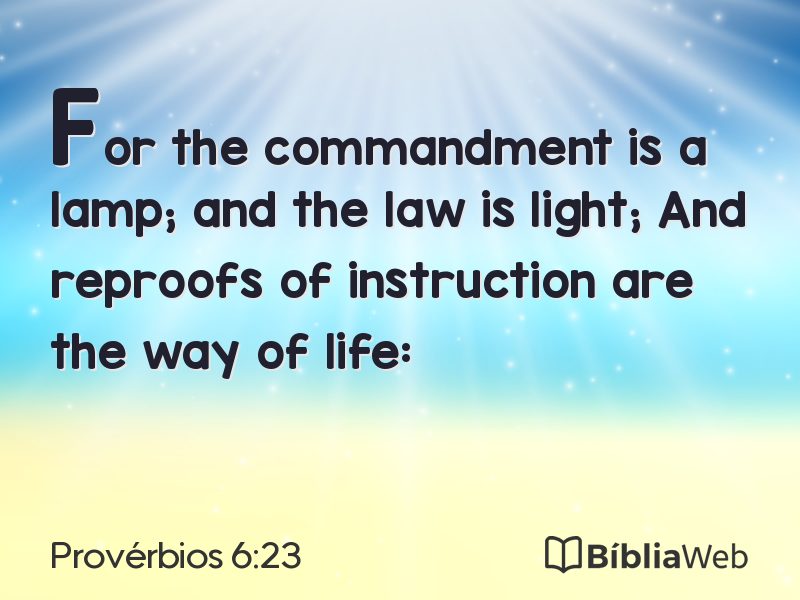 Provérbios 6:23 em imagem para compartilhar