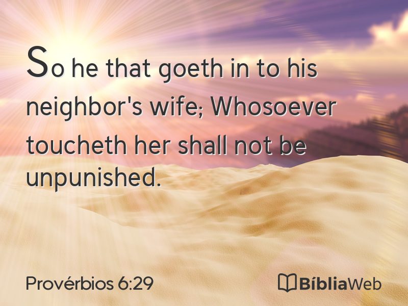 Provérbios 6:29 em imagem para compartilhar