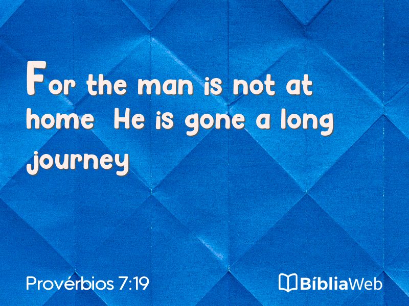 Provérbios 7:19 em imagem para compartilhar