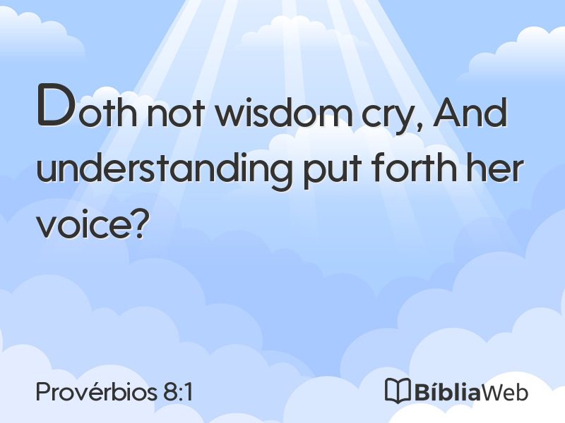 Provérbios 8:1 em imagem para compartilhar