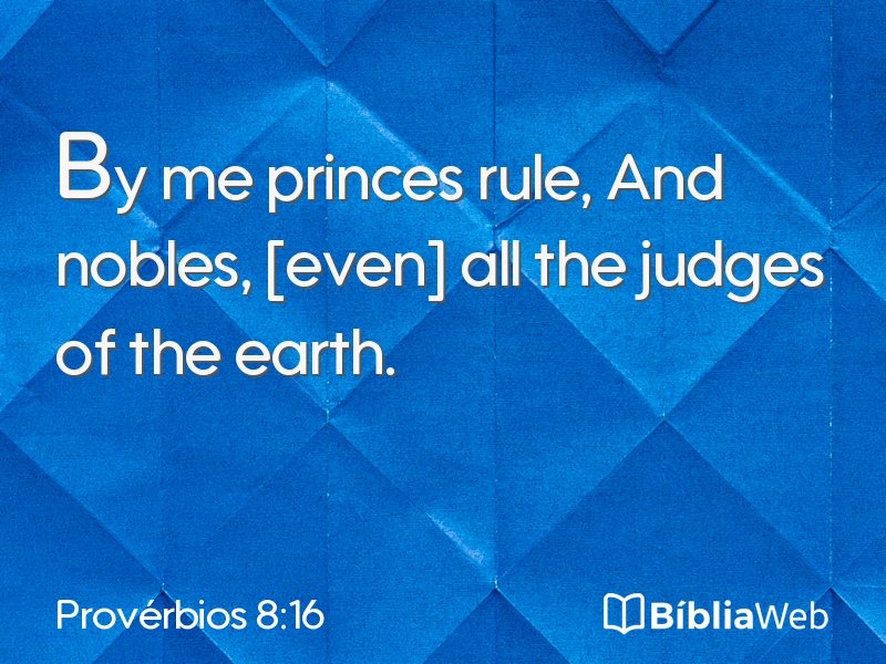 Provérbios 8:16 em imagem para compartilhar