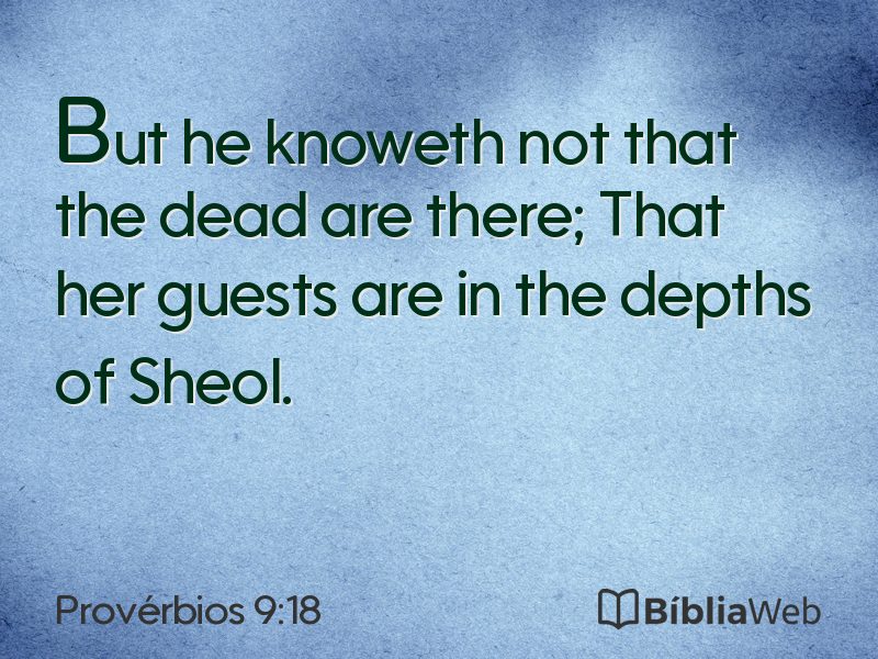 Provérbios 9:18 em imagem para compartilhar