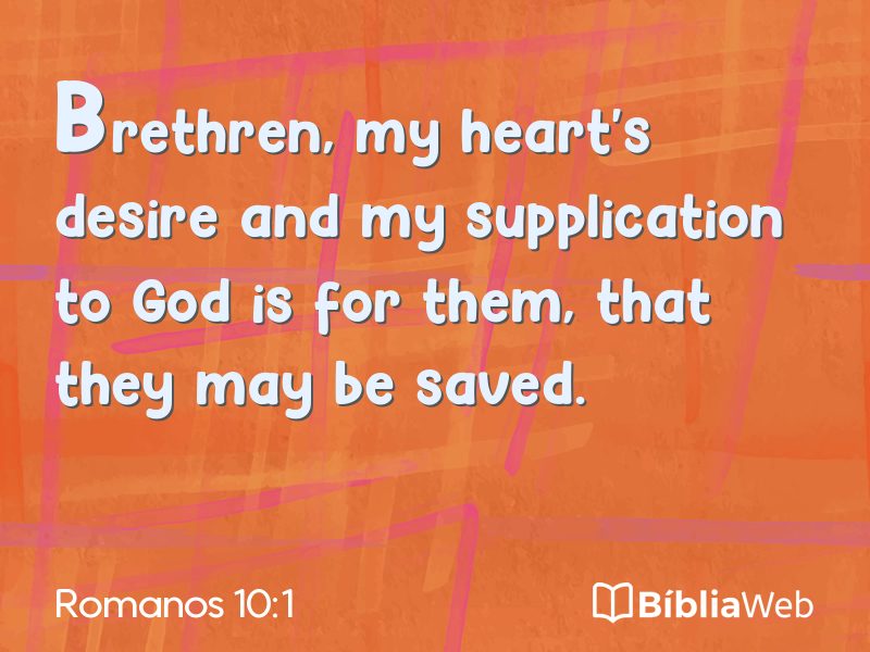 Romanos 10:1 em imagem para compartilhar