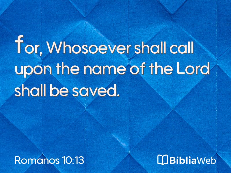 Romanos 10:13 em imagem para compartilhar
