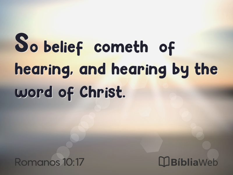 Romanos 10:17 em imagem para compartilhar