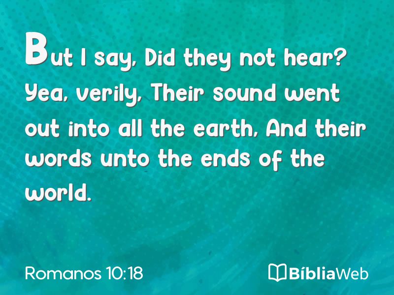 Romanos 10:18 em imagem para compartilhar