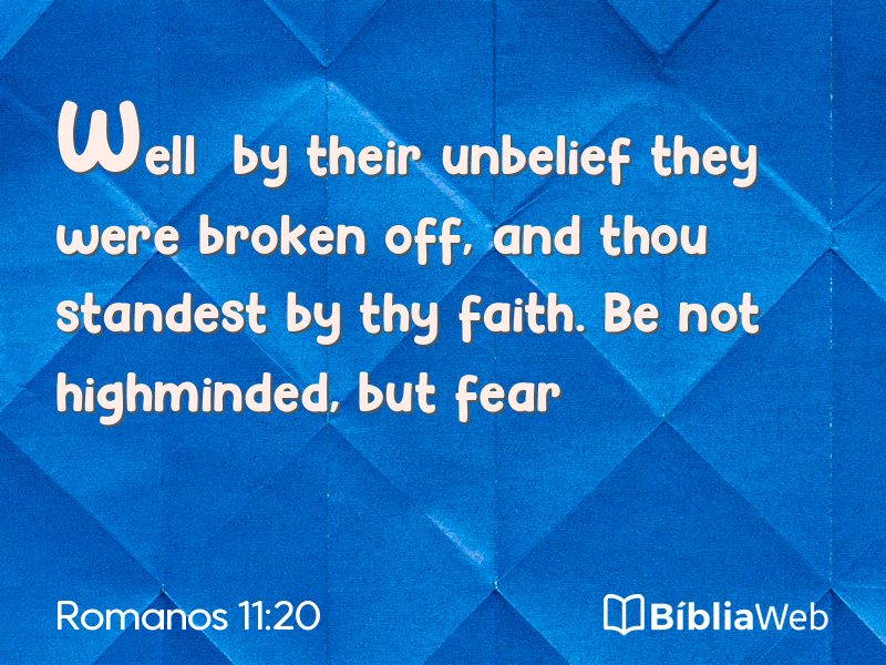 Romanos 11:20 em imagem para compartilhar
